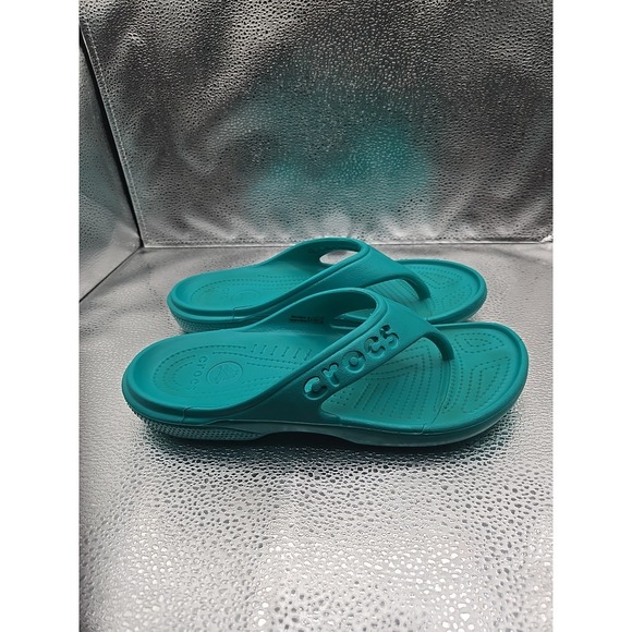 CROCS Classic II Flip Flop Thong Sandals Green Size W8/M6 - Picture 3 of 5